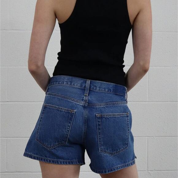 Etica Anthropologie Haven High Waist Relaxed Denim Shorts Blue 30 NWT - Picture 5 of 15